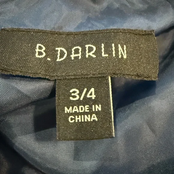 B Darlin Juniors' Sage Flower Pattern Fit & Flare Dress - Picture 7 of 8